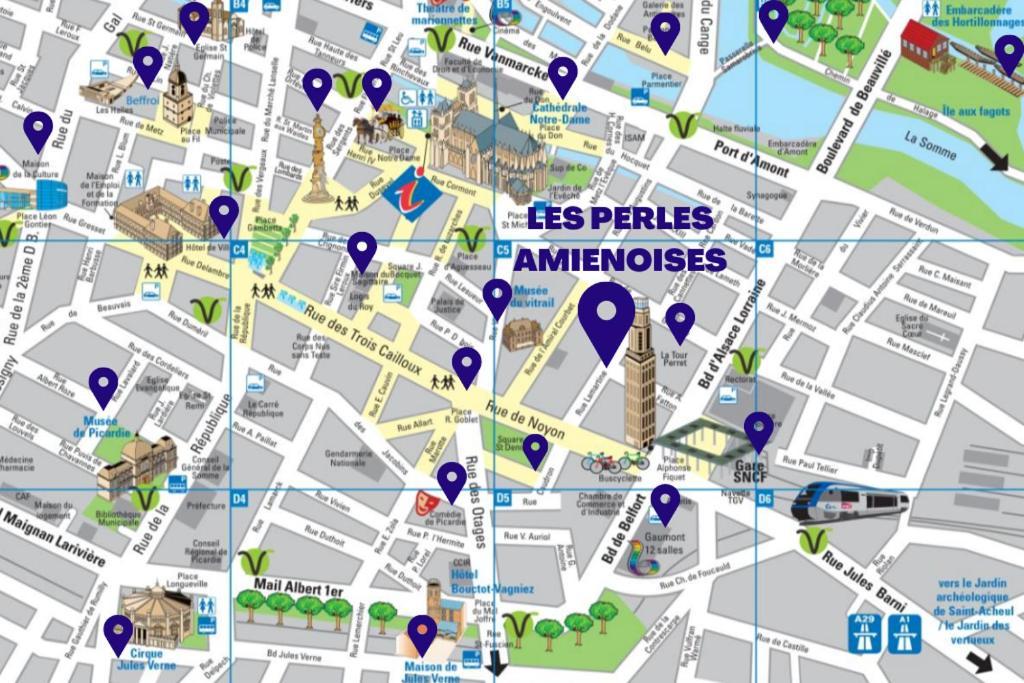 Les Perles Amienoises✩Black Pearl☆Hyper Centre☆ Amiens Eksteriør billede